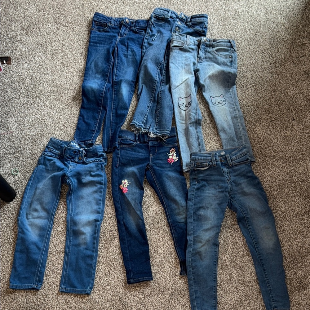 Bundle girls jeans size 5 and size 6